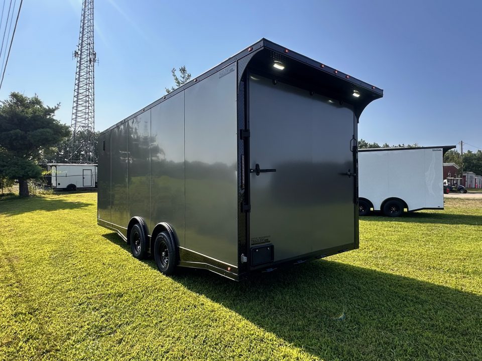 New 2027 Luxe 8.5x20 Car Hauler 5200 lb torsions 7'6" Interior - Charcoal poly-Blackout- Enclosed Car Hauler Car Hauler