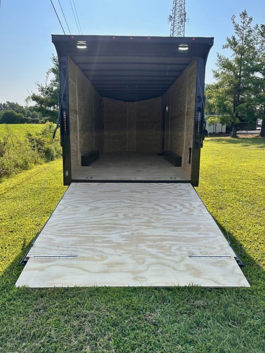 New 2027 Luxe 8.5x20 Car Hauler 5200 lb torsions 7'6" Interior - Charcoal poly-Blackout- Enclosed Car Hauler Car Hauler