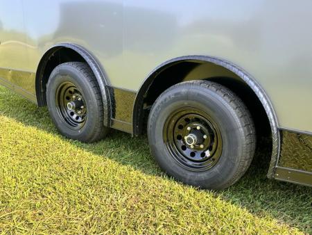 New 2027 Luxe 8.5x20 Car Hauler 5200 lb torsions 7'6" Interior - Charcoal poly-Blackout- Enclosed Car Hauler Car Hauler
