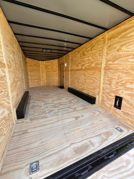 New 2027 Luxe 8.5x20 Car Hauler 5200 lb torsions 7'6" Interior - Charcoal poly-Blackout- Enclosed Car Hauler Car Hauler
