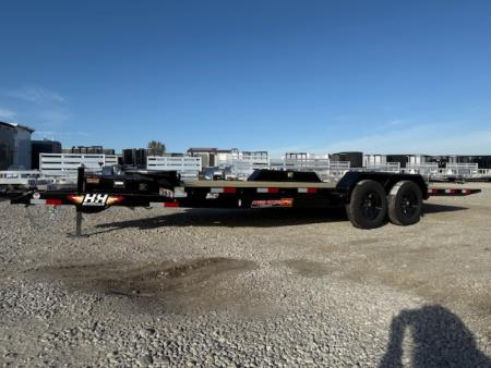 New 2027 H&H Black 82 x20' 7k Electric Tilt Speed Loader Car Hauler Trailer