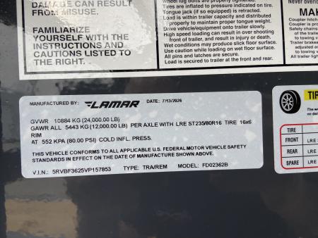 New Lamar 102"x36' Deckover Trailer 24K