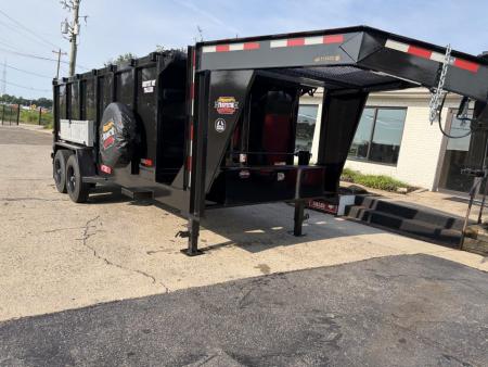 New 2027 Prospector 16' Gooseneck Dump, 4' Sides, 16K GVWR