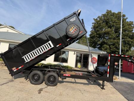 New 2027 Covered Wagon 7x16 Dump, 4' Sides, 8K Axles