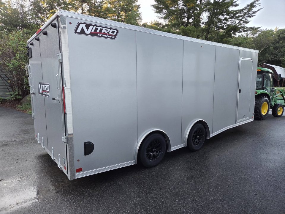 New 2026 Nitro 8.5x20 car hauler with premium escape door spread axle Car / Racing Trailer