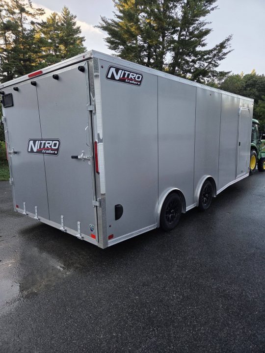 New 2026 Nitro 8.5x20 car hauler with premium escape door spread axle Car / Racing Trailer