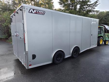 New 2026 Nitro 8.5x20 car hauler with premium escape door spread axle Car / Racing Trailer
