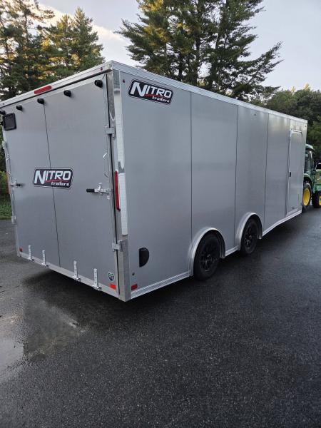 New 2026 Nitro 8.5x20 car hauler with premium escape door spread axle Car / Racing Trailer