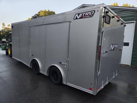 New 2026 Nitro 8.5x20 car hauler with premium escape door spread axle Car / Racing Trailer