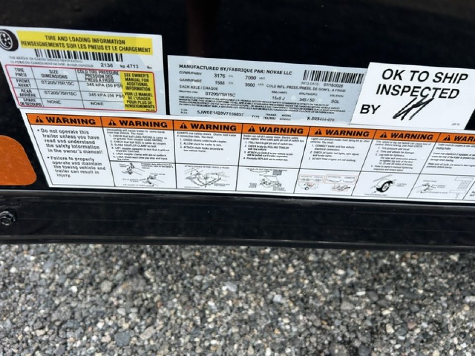 New 2027 Look Trailers 7X14 V nose, 7,000 lb. GVWR Cargo / Enclosed Trailer