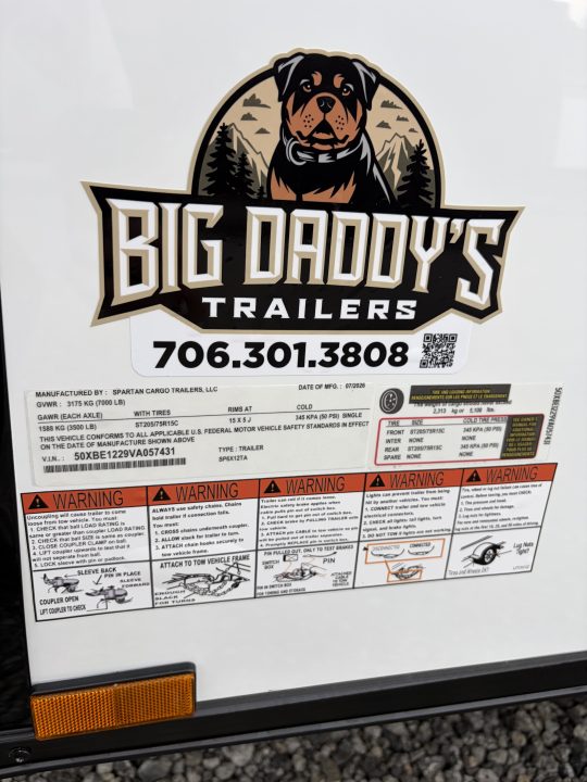 New 2027 Spartan 6X12 Pro-Series, 6' 6" Interior, Tandem Axle With Brakes, Polycor, Stabledeck