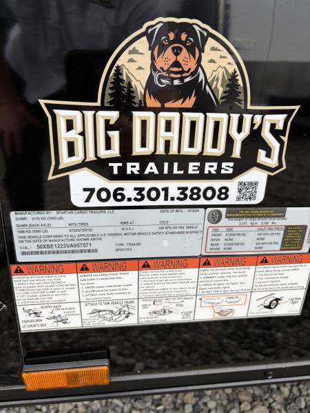 New 2027 Spartan 6X12 HD Pro-Series Enclosed Trailer, 1 Piece Roof, 7' Interior, Tandem Axle With Brakes, Stabledeck, Polycor, 1 Piece Aluminum Roof
