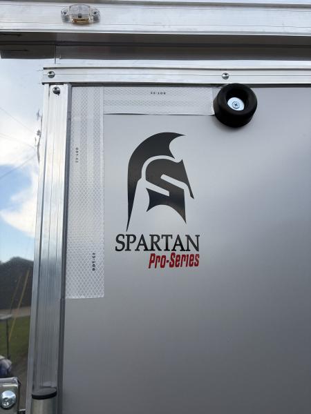 New 2027 Spartan Cargo 8.5x24 Enclosed Trailer, PolyCor, BIG PKG, 12" On Center Frame, 14K GVWR, 60" Triple Tube Tongue, 7' Interior, Heavy Duty Rear Ramp Door