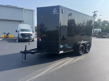 New 2026 Maximum Cargo Trailers 7X12 TA Cargo / Enclosed Trailer *BLACK W/ BLK *12'' EXTRA HEIGHT