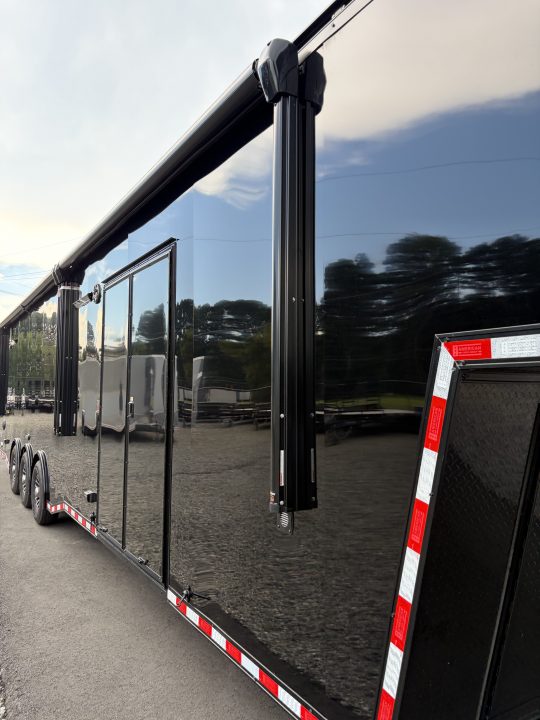 New 2027 Haulmark 44 Gooseneck Bathroom Race Trailer, Polycor, Air Prep, A/C, Awnings, Race Ready