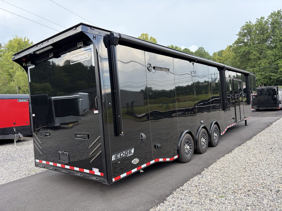 New 2027 Haulmark 44 Gooseneck Bathroom Race Trailer, Polycor, Air Prep, A/C, Awnings, Race Ready