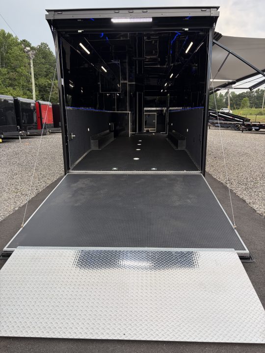 New 2027 Haulmark 44 Gooseneck Bathroom Race Trailer, Polycor, Air Prep, A/C, Awnings, Race Ready