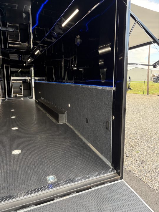 New 2027 Haulmark 44 Gooseneck Bathroom Race Trailer, Polycor, Air Prep, A/C, Awnings, Race Ready