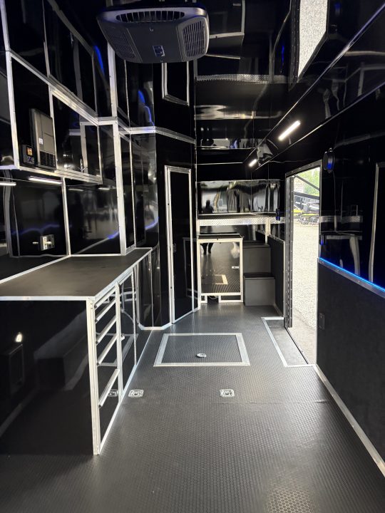 New 2027 Haulmark 44 Gooseneck Bathroom Race Trailer, Polycor, Air Prep, A/C, Awnings, Race Ready