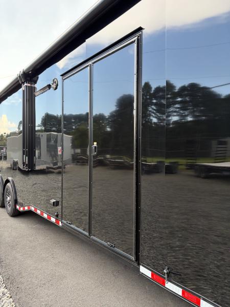 New 2027 Haulmark 44 Gooseneck Bathroom Race Trailer, Polycor, Air Prep, A/C, Awnings, Race Ready