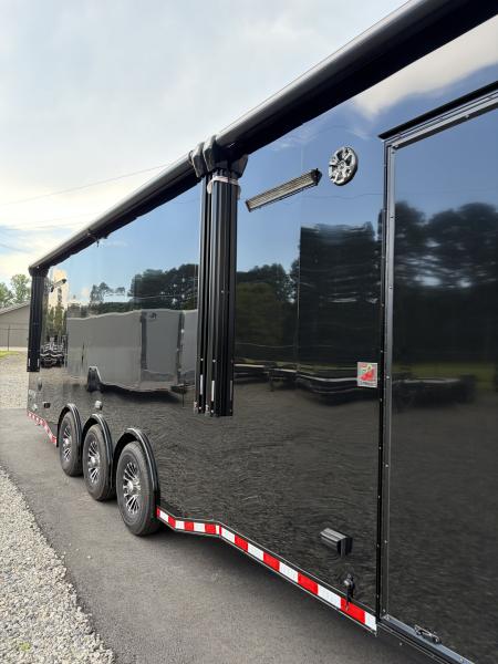 New 2027 Haulmark 44 Gooseneck Bathroom Race Trailer, Polycor, Air Prep, A/C, Awnings, Race Ready