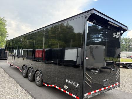 New 2027 Haulmark 44 Gooseneck Bathroom Race Trailer, Polycor, Air Prep, A/C, Awnings, Race Ready