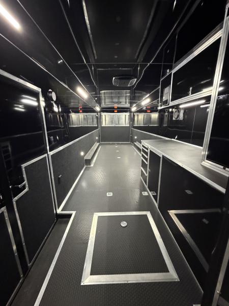 New 2027 Haulmark 44 Gooseneck Bathroom Race Trailer, Polycor, Air Prep, A/C, Awnings, Race Ready
