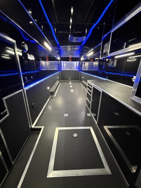 New 2027 Haulmark 44 Gooseneck Bathroom Race Trailer, Polycor, Air Prep, A/C, Awnings, Race Ready