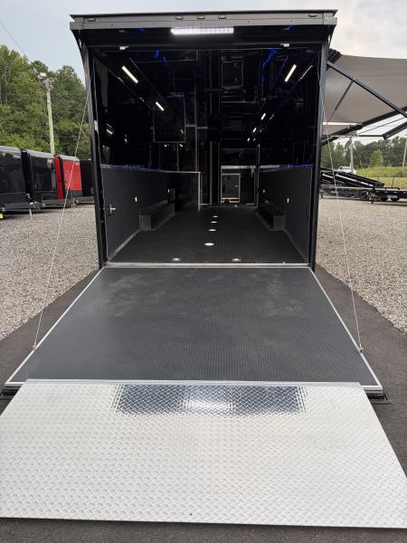 New 2027 Haulmark 44 Gooseneck Bathroom Race Trailer, Polycor, Air Prep, A/C, Awnings, Race Ready