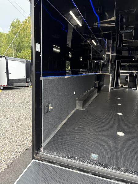 New 2027 Haulmark 44 Gooseneck Bathroom Race Trailer, Polycor, Air Prep, A/C, Awnings, Race Ready
