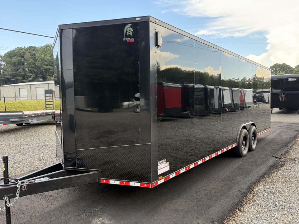 New 2027 Spartan Cargo 8.5x24 Enclosed Trailer, PolyCor, BIG PKG, 12" On Center Frame, 14K GVWR, 60" Triple Tube Tongue, 7' Interior, Heavy Duty Rear Ramp Door
