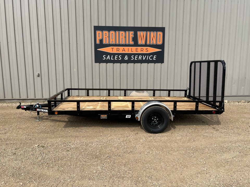 New 2027 PJ Trailers 14' Utility U8 3K w/brakes Utility Trailer