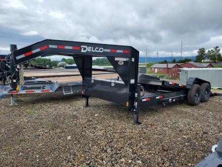 New 2026 Delco Trailers Gooseneck Equipment Tilt / 14,000 GVWR / 83"x20' (4' Stationary)