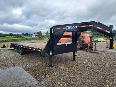 New 2027 Delco Trailers Gooseneck Deckover / 14,000 GVWR / 102 x25' / Monster Ramps