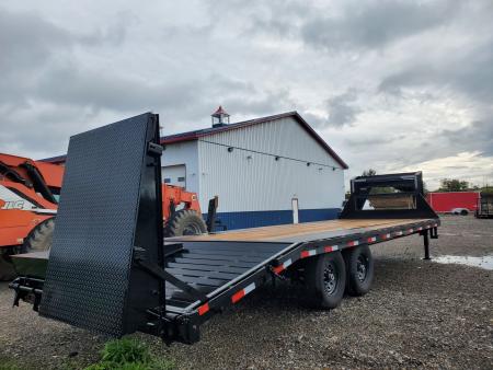 New 2027 Delco Trailers Gooseneck Deckover / 14,000 GVWR / 102"x25' / Monster Ramps