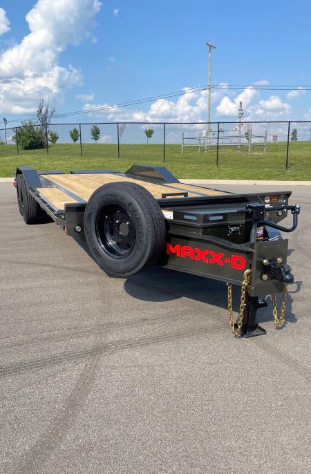 New MAXX-D H9X Equipment Trailer: 24' x 102 Drive Over Fenders Maxx Ramps, 22,000 GVWR, Spare
