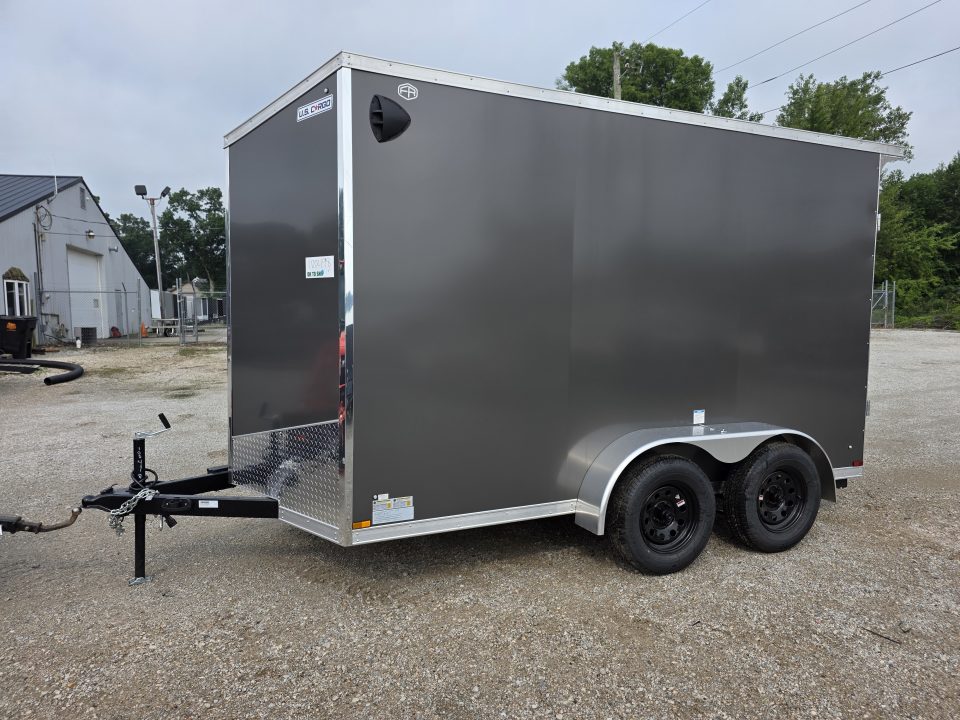 New 2027 US Cargo 6.5X12 TANDEM AXLE POLY 080 SCREWLESS 7' INSIDE DRINGS SXS UTV GOLFCART MOWER 7K GVWR Cargo / Enclosed Trailer