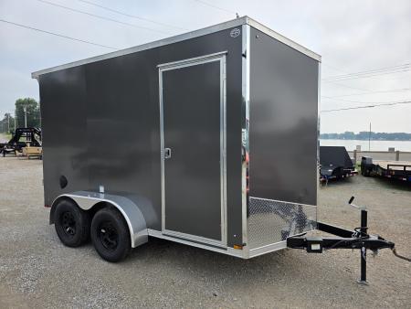 New 2027 US Cargo 6.5X12 TANDEM AXLE POLY 080 SCREWLESS 7' INSIDE DRINGS SXS UTV GOLFCART MOWER 7K GVWR Cargo / Enclosed Trailer