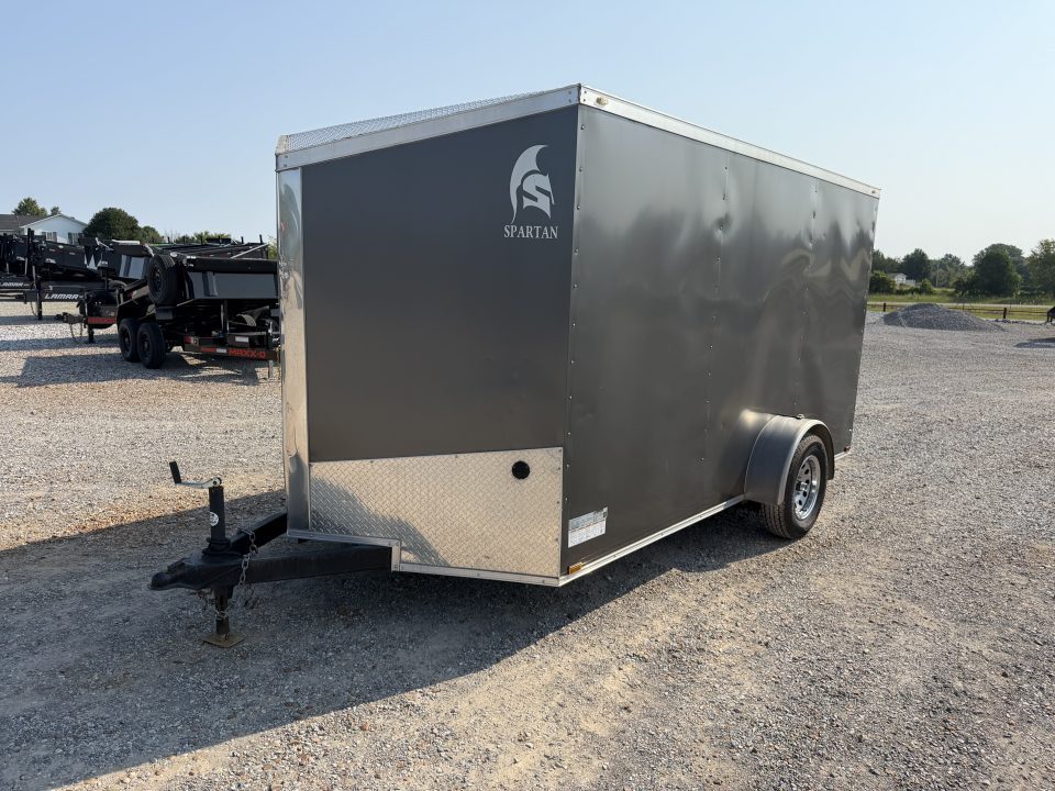 Used 2021 Spartan 7'X12' 3K GVWR Enclosed Trailer