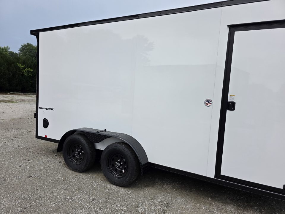 New 2027 Formula Trailers 7x16 7' INSIDE 080 SCREWLESS BLACKOUT ALUM WHEELS SXS UTV GOLFCART Cargo / Enclosed Trailer