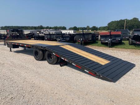 New 2027 MAXX-D 102x32 TANDEM 22.5K GN HYDROTAIL W/ STEEL RUNNERS & WIRELESS REMOTE Flatbed Trailer