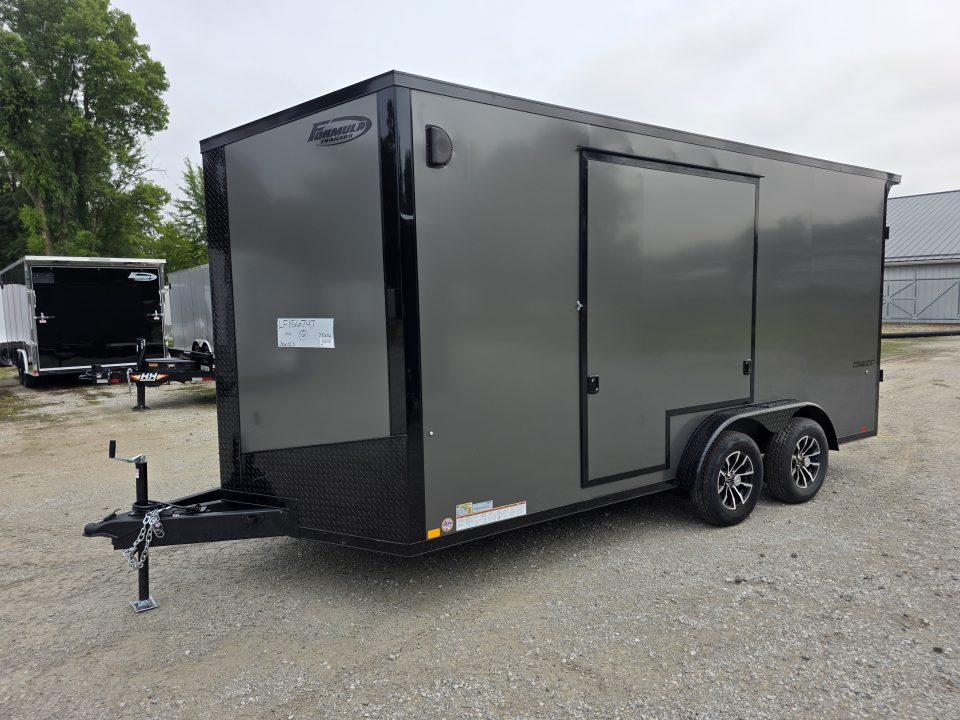 New 2027 Formula Trailers 7.5X16 UTV SXS ESCAPE DOOR BLACKOUT SCREWLESS GOLF CART Cargo / Enclosed Trailer