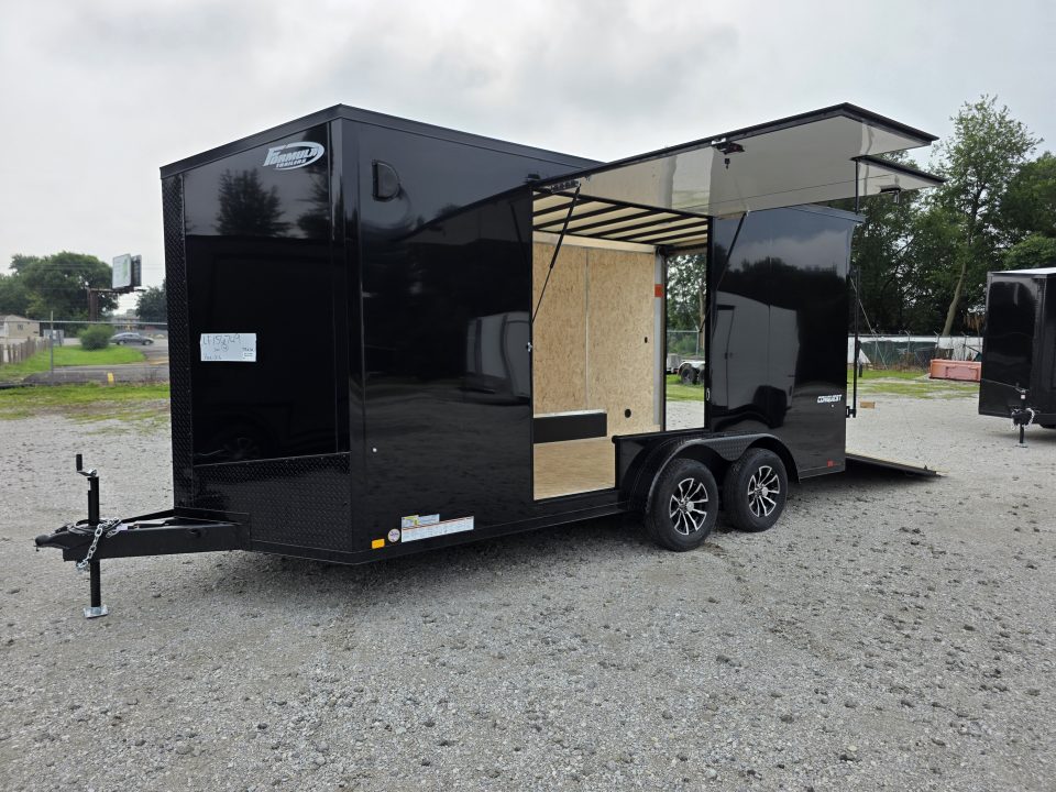 New 2027 Formula Trailers 7.5X16 UTV SXS ESCAPE DOOR BLACKOUT SCREWLESS GOLF CART Cargo / Enclosed Trailer