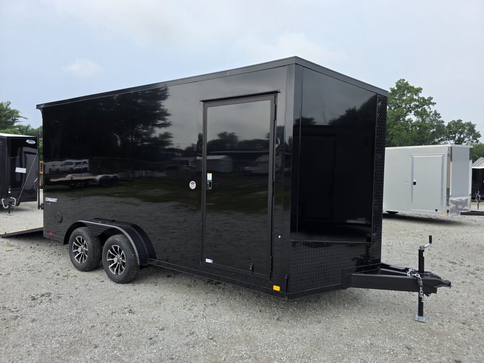 New 2027 Formula Trailers 7.5X16 UTV SXS ESCAPE DOOR BLACKOUT SCREWLESS GOLF CART Cargo / Enclosed Trailer