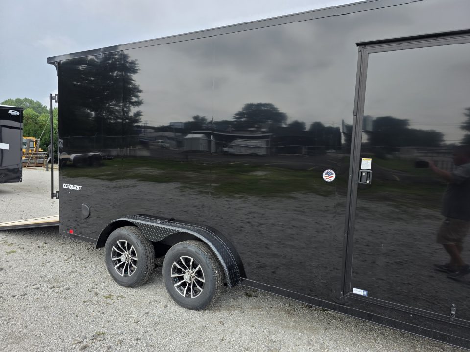 New 2027 Formula Trailers 7.5X16 UTV SXS ESCAPE DOOR BLACKOUT SCREWLESS GOLF CART Cargo / Enclosed Trailer