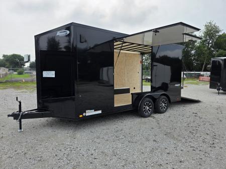 New 2027 Formula Trailers 7.5X16 UTV SXS ESCAPE DOOR BLACKOUT SCREWLESS GOLF CART Cargo / Enclosed Trailer