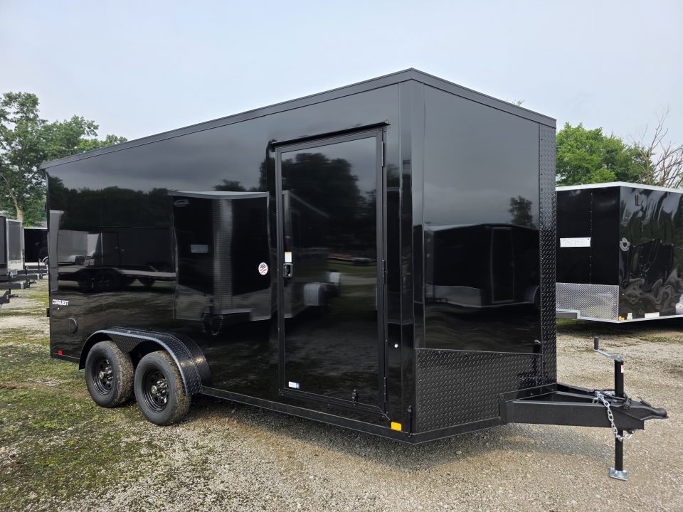 New 2027 Formula Trailers 7.5X16 UTV SXS SCREWLESS 080 BLACKOUT TRIM GOLF CART 7.5 X 16 Cargo / Enclosed Trailer