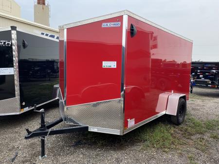 New 2027 US Cargo 6x12 V-Nose 6Ft 6In w/Ramp Door Cargo / Enclosed Trailer
