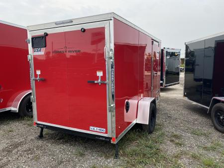 New 2027 US Cargo 6x12 V-Nose 6Ft 6In w/Ramp Door Cargo / Enclosed Trailer