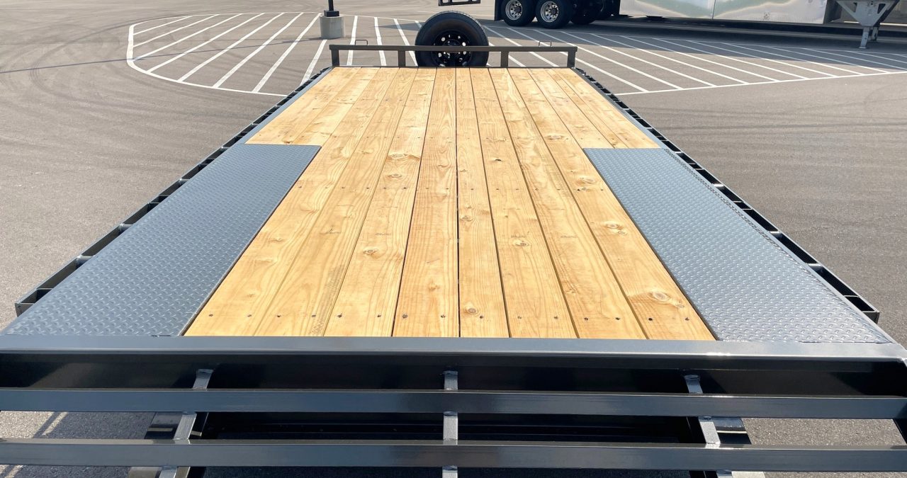 New MAXX-D 22' X 102" DOX Deck Over Trailer: 14K GVWR, Maxx Ramps, Spare